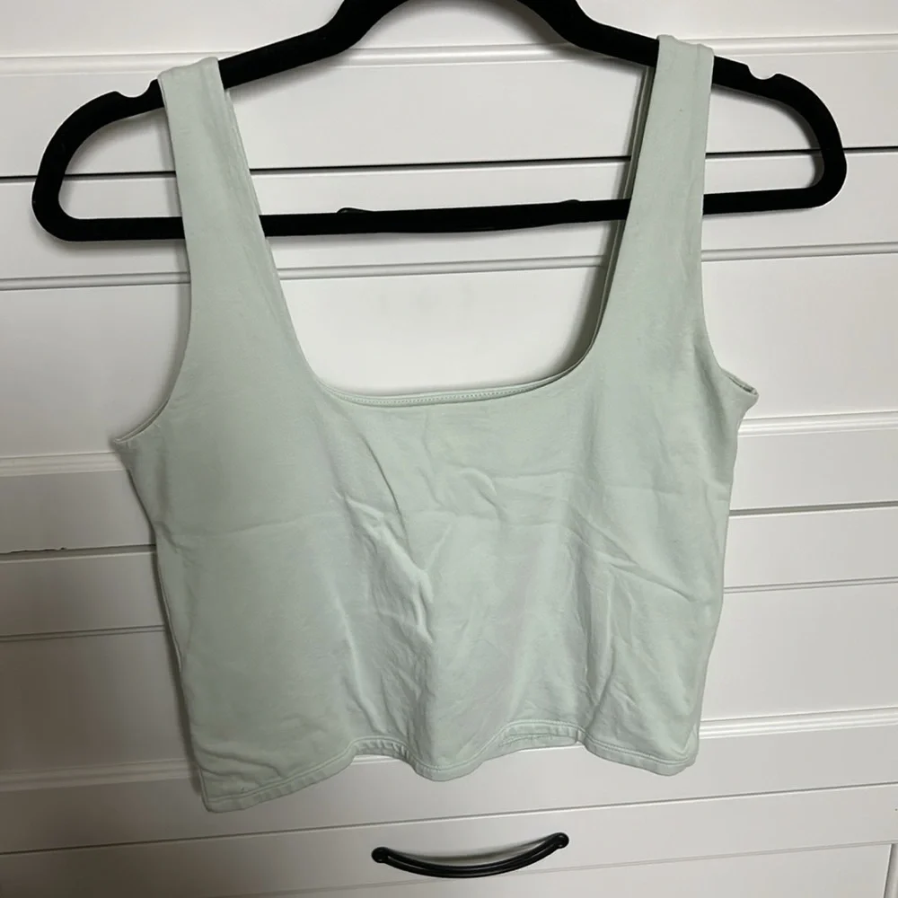 Abercrombie and Fitch Cotton Seamless Tank - Light Green - Size M - Picture 2 of 3